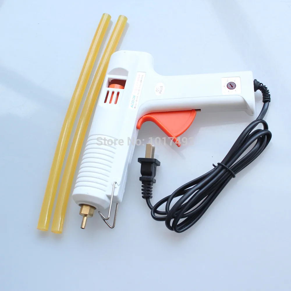 Pistola de Cola + Carro Tabs para Carro Ferramentas com 24x Paintless Dent Repair Puxando Ponte t Barra Mão Conjunto Extrator Reparação Ferramentas 12 v Pdr 9 dent repair
