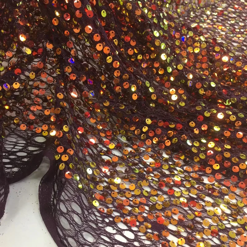

4 colros most fresh design African party lace fabric unique guipure lace based sequins lace fabric for making dress FSQX069