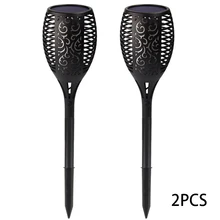 1 шт./2 шт. 96 светодиодный водонепроницаемый мерцающий огонь Солнечный фонарь светильник садовый светильник наружное ландшафтное украшение садовый светильник