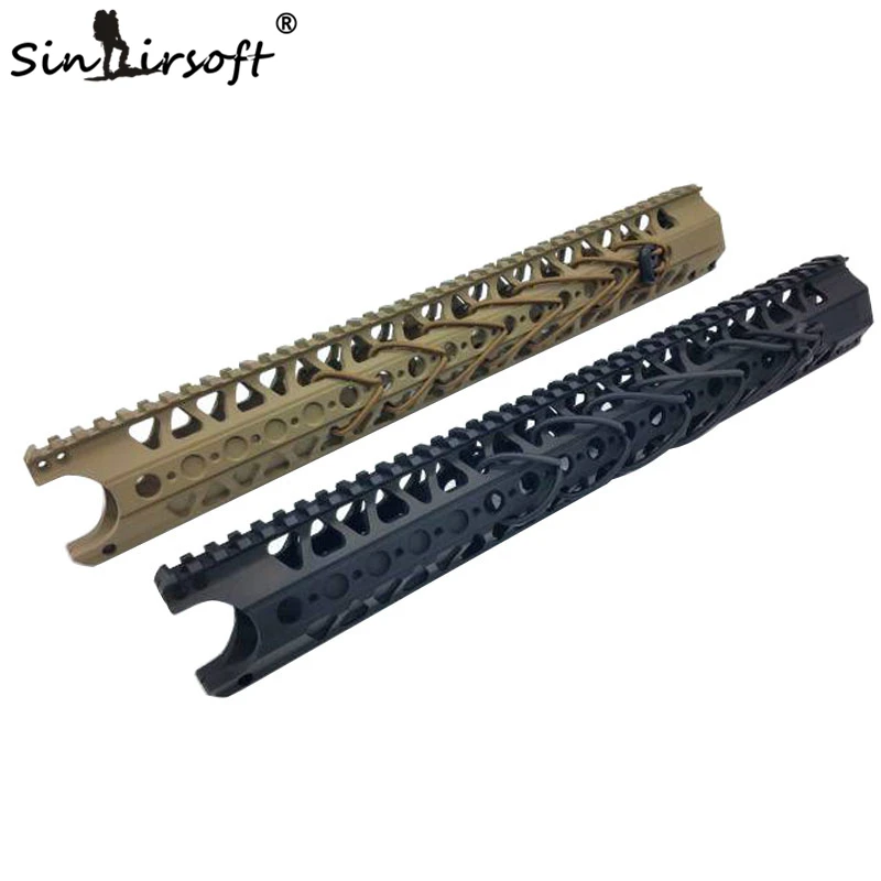 

Free Float Rail System Aluminum One Top Picatinny Handguard with Barrel Nut & Bungee For LVOA-CM4 AEG or GBB