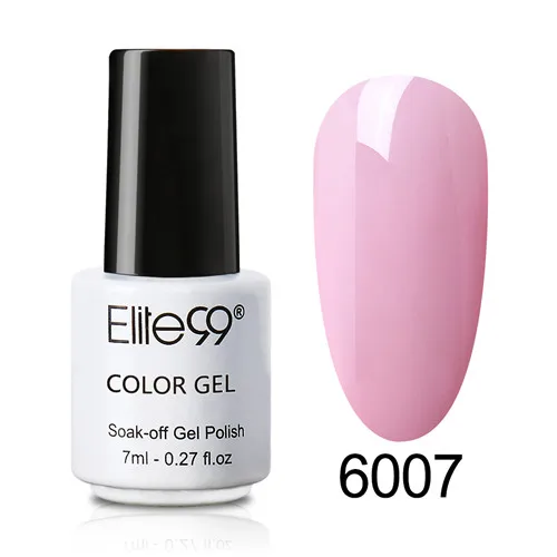 Elite99, белый флакон, 7 мл, одношаговый Гель-лак для ногтей, дизайн ногтей, УФ светодиодный лак, отмачиваемый, Гель-лак для наращивания ногтей - Цвет: 6007