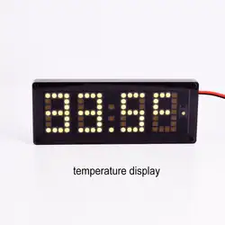 Светодиодный светодиодные Матричные часы температура напряжение дисплей 4,0 ~ 25 в Multi-function 3in1 часы с градусником вольтметр