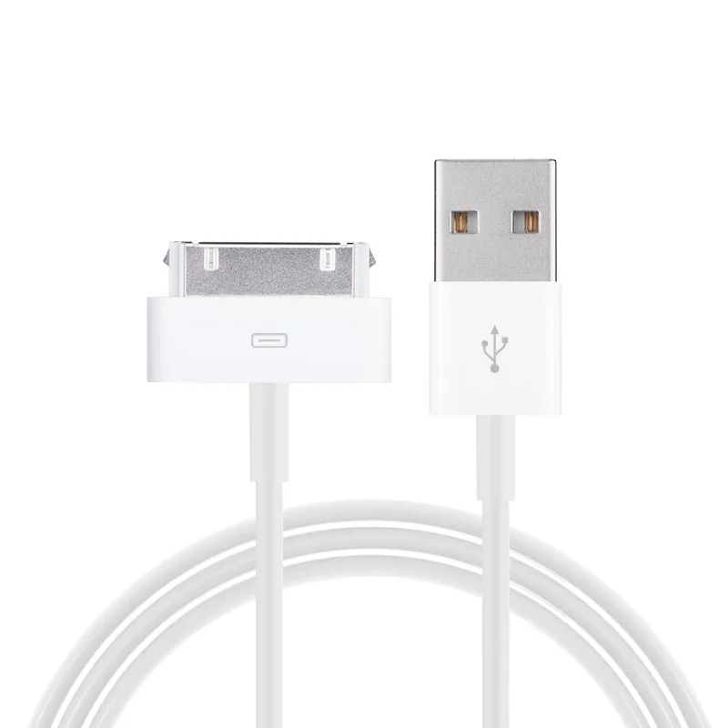 30 Pin USB de carga de Cable de carga rápida para iphone 4 4s 3GS iPad 3G tableta amortiguador Tech accesorio beige rojo negro compruebe Tartan tableta amortiguador iPod Nano itouch cargador adaptador de cable de sincronización de datos con caja