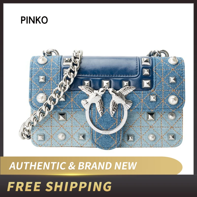 PINKO Мини Джинсы &quotлюбовь&quot 3 Tracolla PE 19 pltt 1P21BL Y5F7 Сумки из натуральной кожи | Багаж и