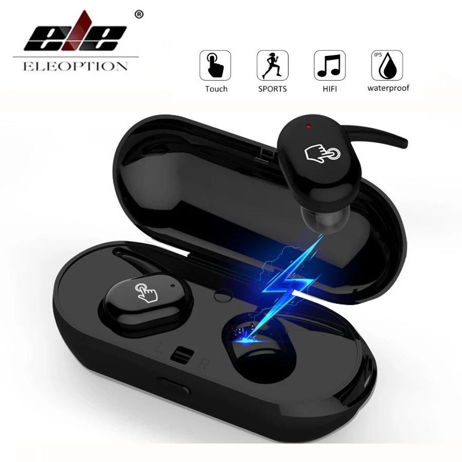 Offerte Touch Control Impermeabile Mini TWS Gemelli Auricolari Bluetooth Senza Fili Auricolari Stereo Bluetooth Cuffie con Microfono Custodia di Ricarica
