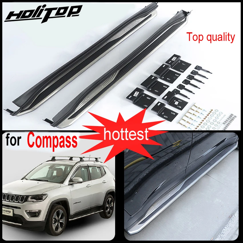 

side bar side step nerf bar running board for jeep Compass 2017-2020,aluminum alloy+ABS,Asian free shipping.Hot sale in china.