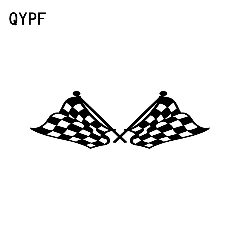 QYPF 18 3 см * 5 8 Мода клетчатый флаг гоночная отделка лески Виниловая наклейка для