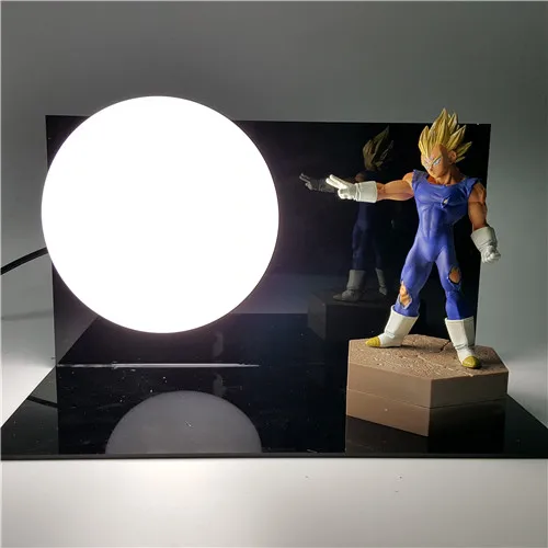 Dragon Ball Son Goku Vegeta Gohan Luminaria светодиодный ночник настольная лампа Dragon Ball декоративное освещение для комнаты Праздничные рождественские подарки - Испускаемый цвет: Фиолетовый