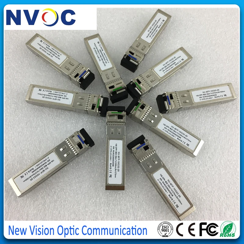 Бесплатная доставка 5 пар/лот SFP + 10 Гбит/с BIDI LC Type TX1330nm/RX1270nm и TX1270nm/RX1330nm 20 км с