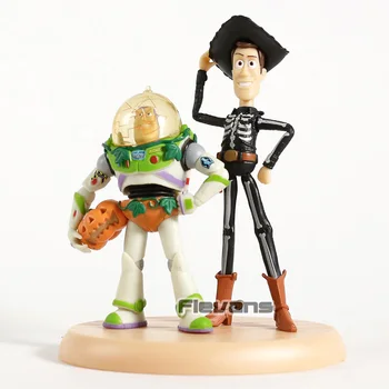 

Toy Story Skeletion Woody & Pumpkin Buzz Lightyear PVC Figure Collectible Model Toy