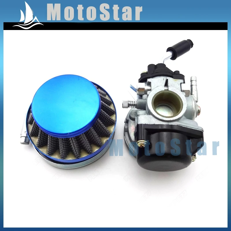 Blue Air Filter 60MM for Carburetor 49cc 60cc 80cc 2 Stroke Motorized Bicycle