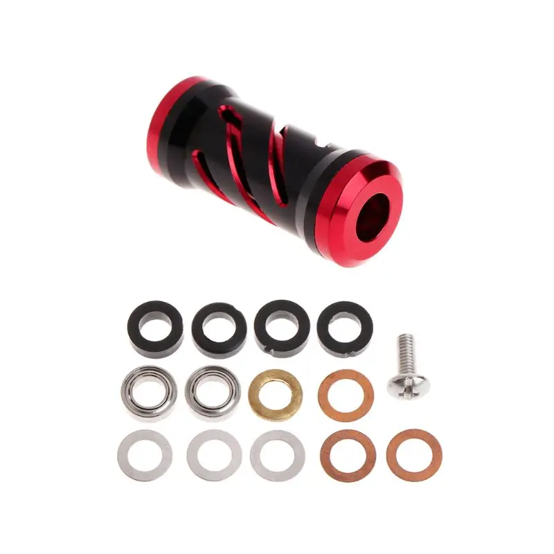 

1 Set Fishing Reel Knob Aluminum Alloy Cylinder Handle DIY Tackle Carp CNC Accessories With Spacer Bearings Screw