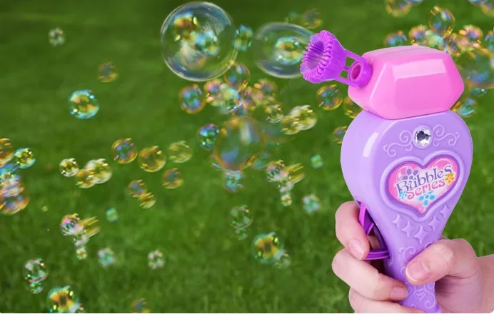 Инерционный пистолет с пузырьками, играющая игрушка, один шт, случайный цвет