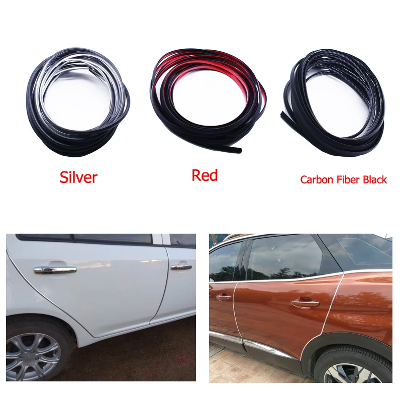 Universal Car Door Side Edge Protection Strips Anticollision 5 Meter