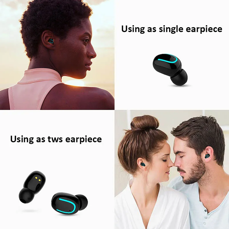Invisible 5.0 Bluetooth Earphone Mini Bluetooth Earphone Q13S TWS Wireless Earphones Earbuds with 6 Hour Music Easy Auto Pairing