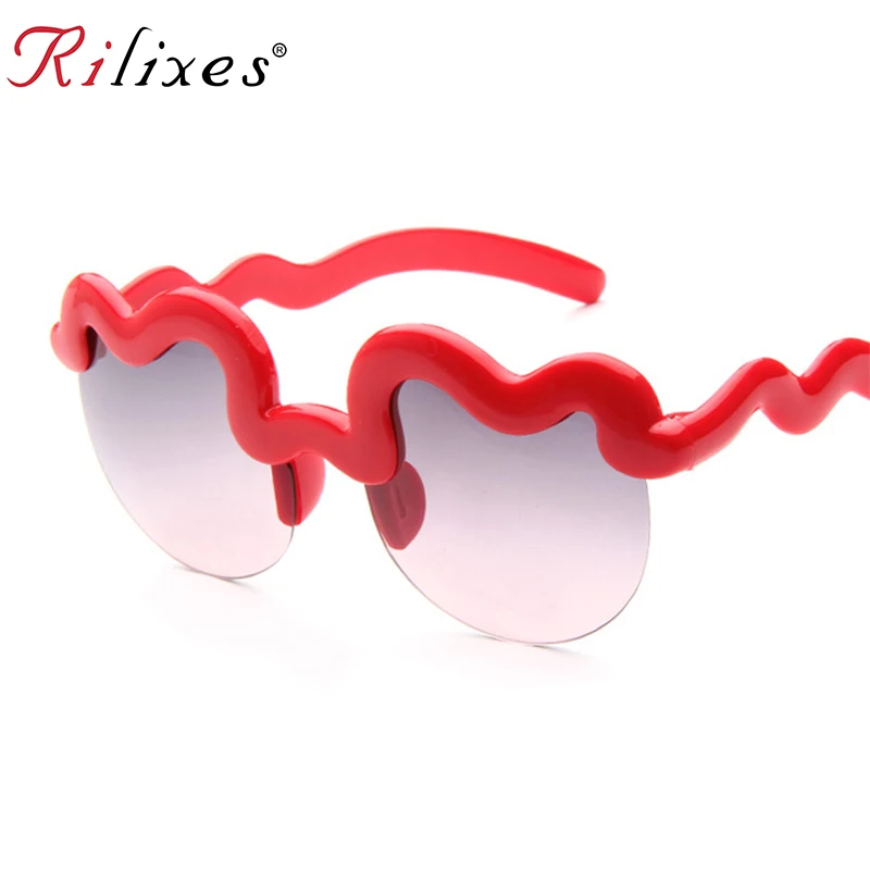 RILIXES очки детские пышные Стиль Детские футболки с фирменным дизайном солнцезащитные очки UV400 защиты Спорта на открытом воздухе для девочек Sunglases