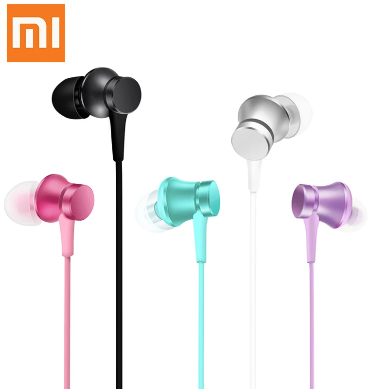 

100% Original Xiaomi Earphone In -ear Earphones Piston Fresh Version colorful Earphones with Mic For Mobile Phone MP4 MP3 PC