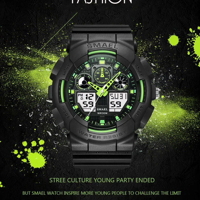 SMAEL Marka zegarek Mężczyźni Sport LED cyfrowy mężczyzna ClockWristwath mężczyźni zegarek Top Marka luksus Relogios męski Montre Homme WS1027 tanie i dobre opinie Quartz Wristwatches 22mm Shock Resistant Stop Watch LED display Auto Date Water Resistant Diver Back Light Chronograph Multiple Time Zone Alarm Luminous Repeater SMAEL Marka zegarek Mężczyźni Sport LED cyfrowy mężczyzna ClockWristwath mężczyźni zegarek Top Marka luksus Relogios męski Montre Homme WS1027 tanie i dobre opinie Quartz Wristwatches 22mm Shock Resistant Stop Watch LED display Auto Date Water Resistant Diver Back Light Chronograph Multiple Time Zone Alarm Luminous Repeater