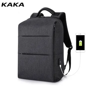 

KAKA Fashion USB Charging 15.6 Inch Laptop Backpack Bag Antitheft Male Backpack Schoolbag Men Waterproof Travel Backpacks Z597