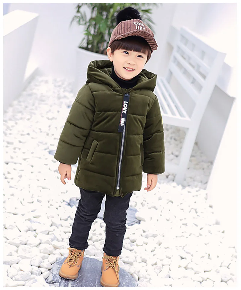 Winter warm gold velvet jacket for boys kids solid hooded down jacket for boys children coats outwear boy clothes (21)