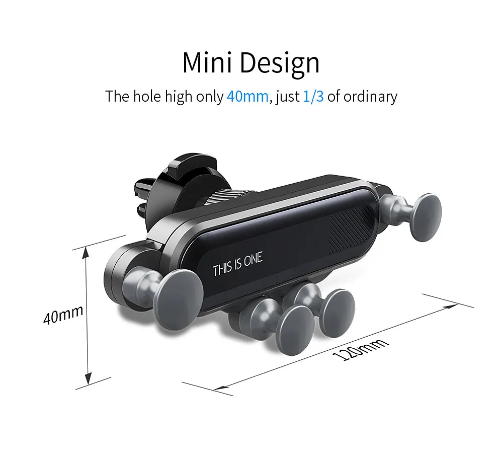 Универсальный 360 место телефон Регулируемая автомобильная подставка для GPS датчик тяжести автоматический зажим телефона вентиляционное отверстие автомобильный держатель телефона