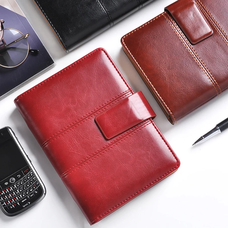 

CAGIE a5 Binder Diary Notebook Vintage Leather Journal for School Chancery Daily Schedule Organizer Filofax a6 Pocket Notebook
