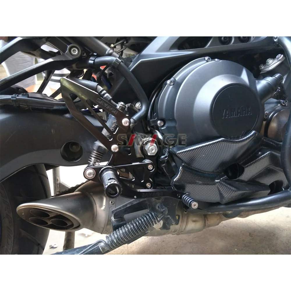 Спереди подножка мотоциклиста для YAMAHA MT-09 FZ-09 FJ-09 MT09 Tracer XSR 900 2014-2018 мотоцикла ЧПУ подножки Управление комплект сформулированы