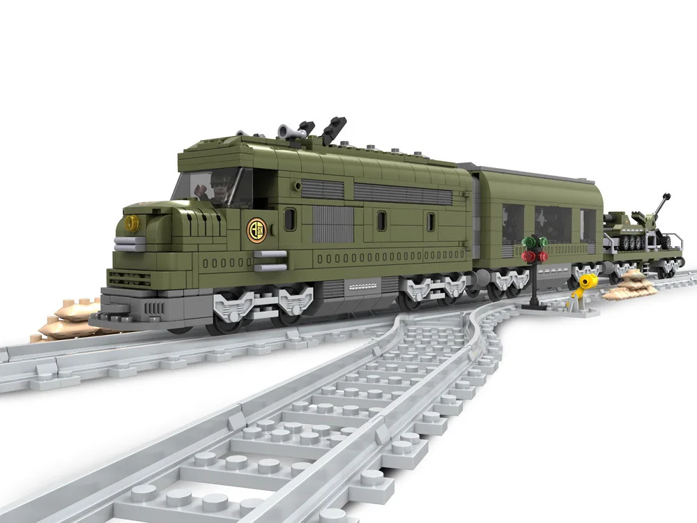 A Model Compatible with Lego A25003 764pcs MILITARY TRAIN Models Building Kits Blocks Toys Hobby Hobbies For Boys Girls A Model Compatible with Lego A25003 764pcs MILITARY TRAIN Models Building Kits Blocks Toys Hobby Hobbies For Boys Girls