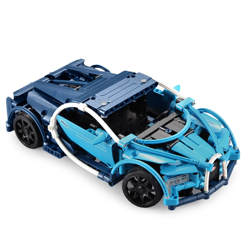 

419pcs Diy Building Blocks Technic Series Super Blue Sports Racing RC Car Model Compatible with Legoingly Toys for Children Gift