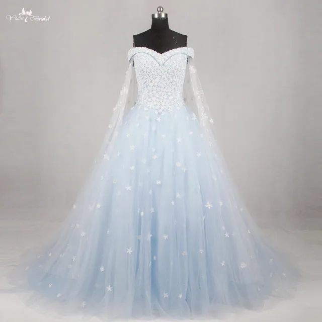 RSW1134 Light Blue Wedding Gown Wedding Dress 2016 Off The Shoulder ... RSW1134 Light Blue Wedding Gown Wedding Dress 2016 Off The Shoulder ...