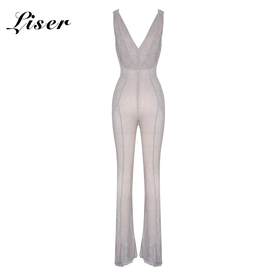Lurex-Ocstrade-Alta-Qualidade-Da-Moda-2018-Mulheres-Bege-Kickflare-Club-Party-Sexy-Mergulho-Profundo-Decote (2)
