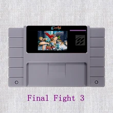 Final Fight 3 16 Bit NTSC большая серая игровая карта для игры в США