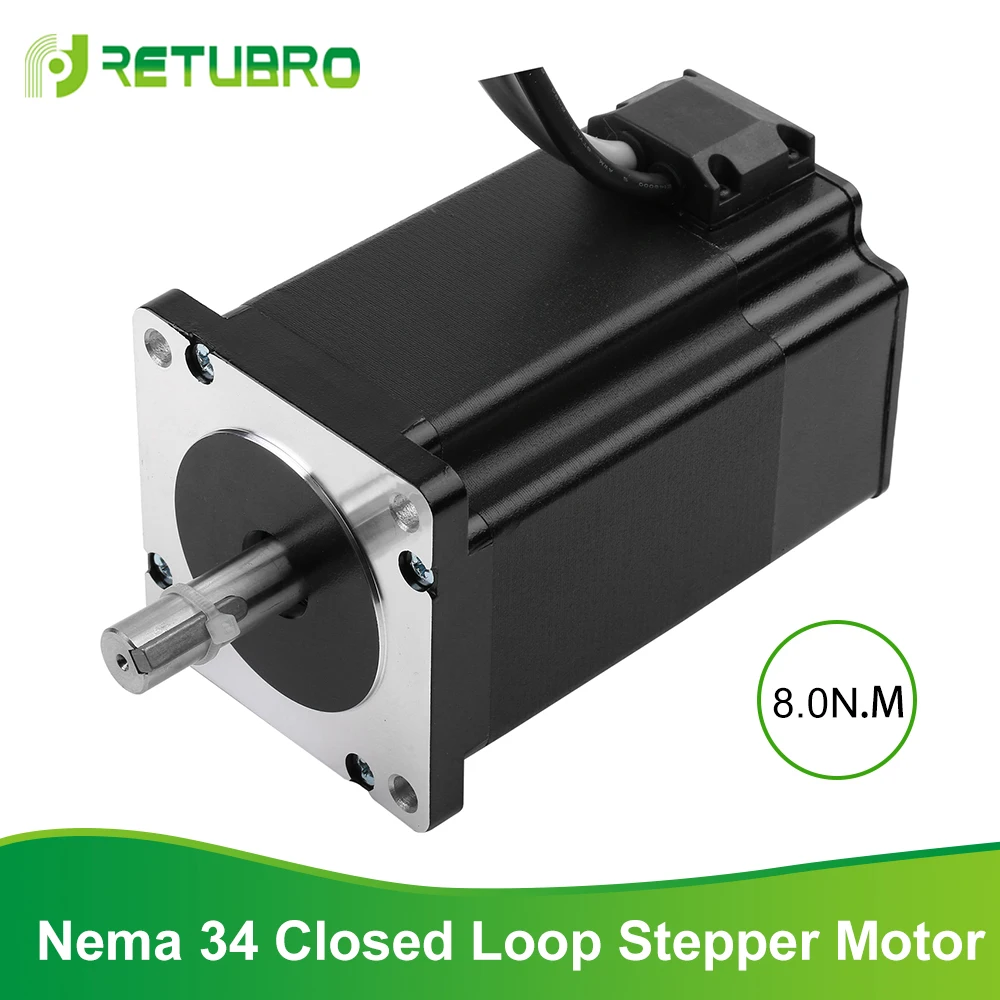 

Nema 34 Closed Loop Stepper Motor Easy Servo With Encoder 86A8EC High Torque 8NM Shaft Diameter 14mm 6A