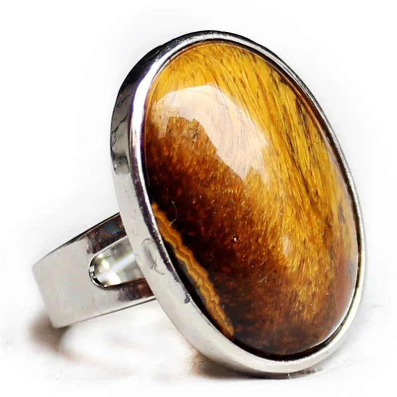 Druzy тигровый глаз кольцо с натуральным камнем Винтажные Ювелирные изделия Золотой горный хрусталь кольцо для женщин вечерние подарок