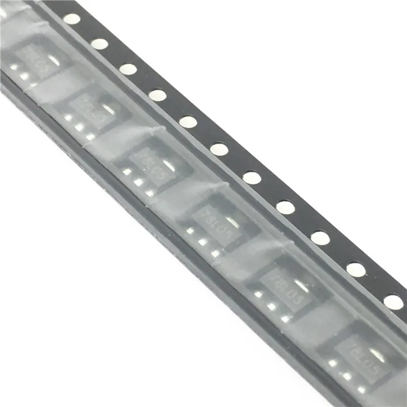 10PCSLOT In reel 78L05 5V SOT-89 SMD three terminal voltage regulator voltage stabilizer Good quality and ROHS 1