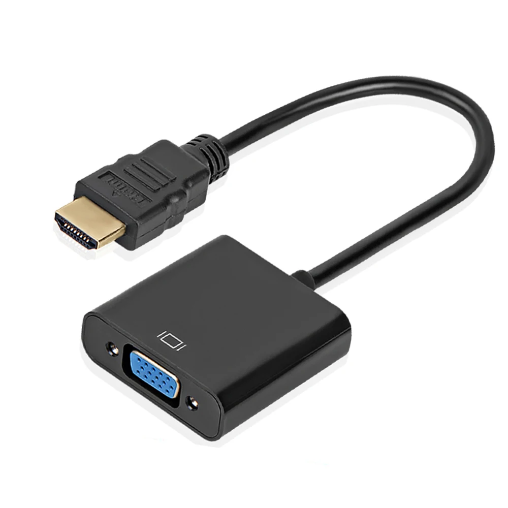 Адаптер hdmi-vga кабель HDMI к VGA конвертер адаптер Поддержка 1080P с аудио кабелем для HD tv xbox PS3 PS4 ноутбука ТВ коробка