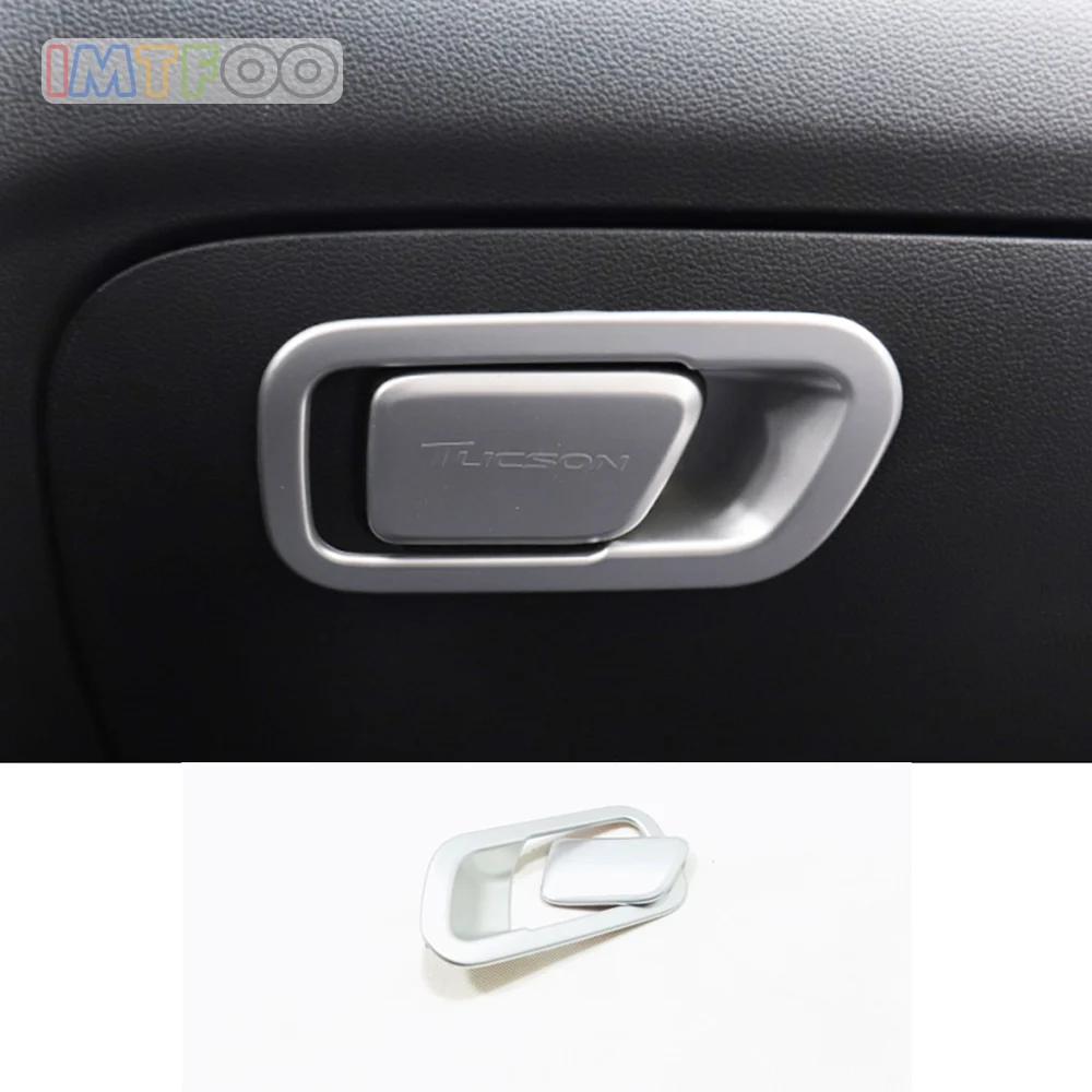 

CHROME INTERIOR GLOVE BOX HANDLE TRIM MOLDING FOR HYUNDAI TUCSON 2019 ACCESSORIES CAR-STYLING