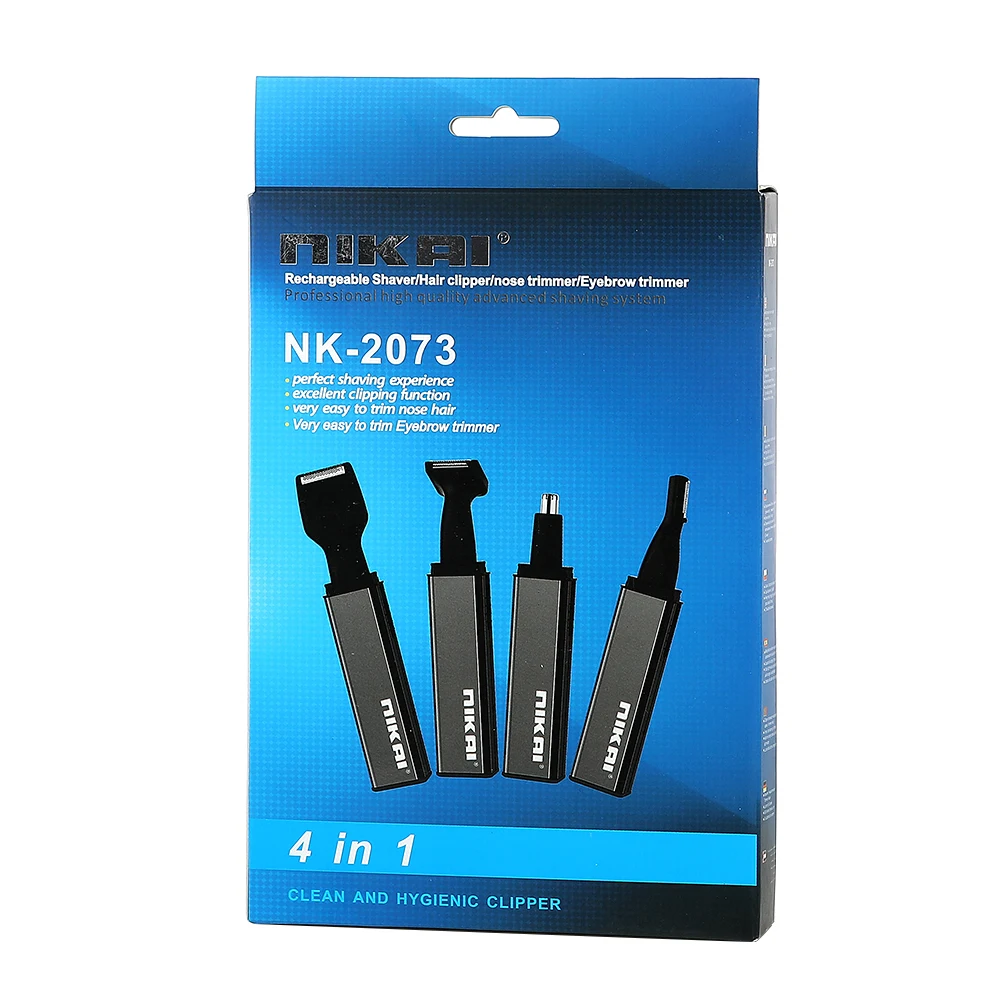 NIKAI многофункциональная электробритва для удаления волос в носу ухо FaceTrimmer 4-в-1 минибритва бритья бакенбардов и корректировка бровей комплект