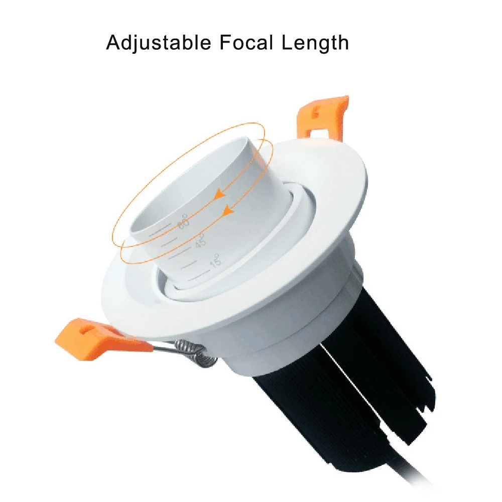 

LED Downlight Round Recessed Lamp Adjustable focal length Led Bulb Bedroom Kitchen Indoor LED Spot Lighting