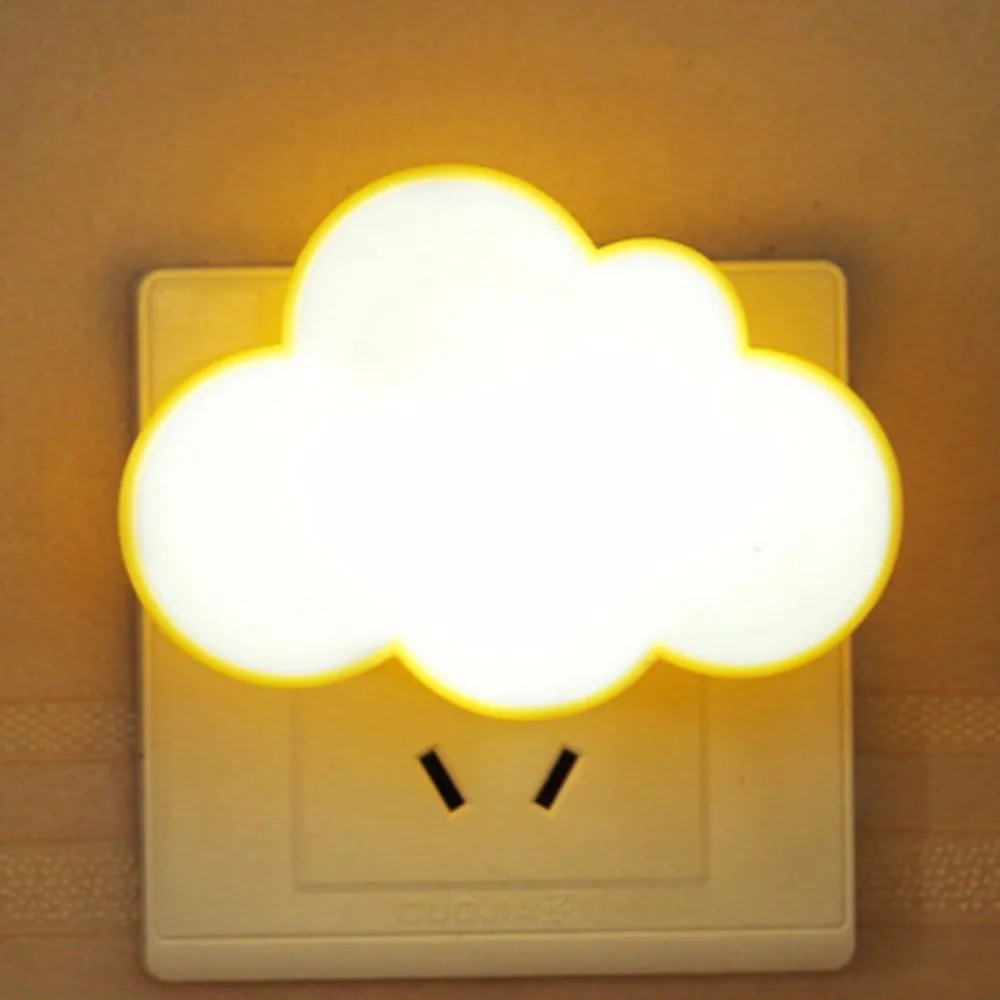 Sensor Led Night Light Plug in LED Cloud or Clover Dream Wall Bed Lamp