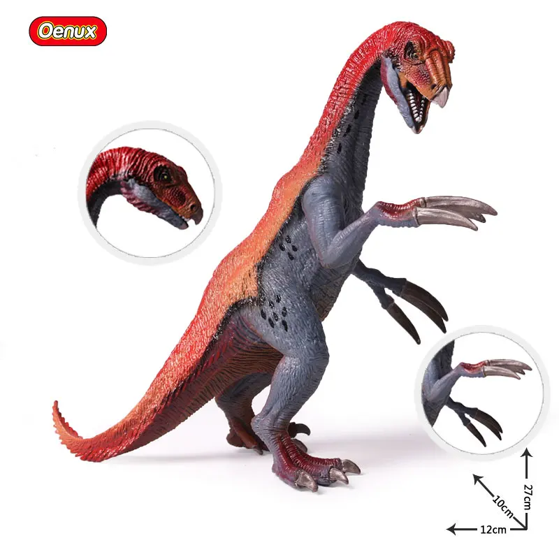 Oenux, высокое качество, динозавр, парк мира, птеранодон, теризинозавр, дилофозавр, модель, Динозавры юрского периода, фигурки, детские игрушки - Цвет: Without Box