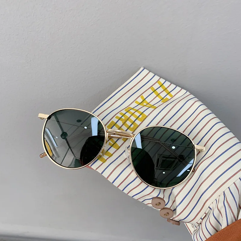 Кто милашка маленькие круглые 90 s, солнцезащитные очки, поляризационные, Для женщин Брендовая Дизайнерская обувь Винтаж Ретро G15 зеленые Солнцезащитные очки женские S070