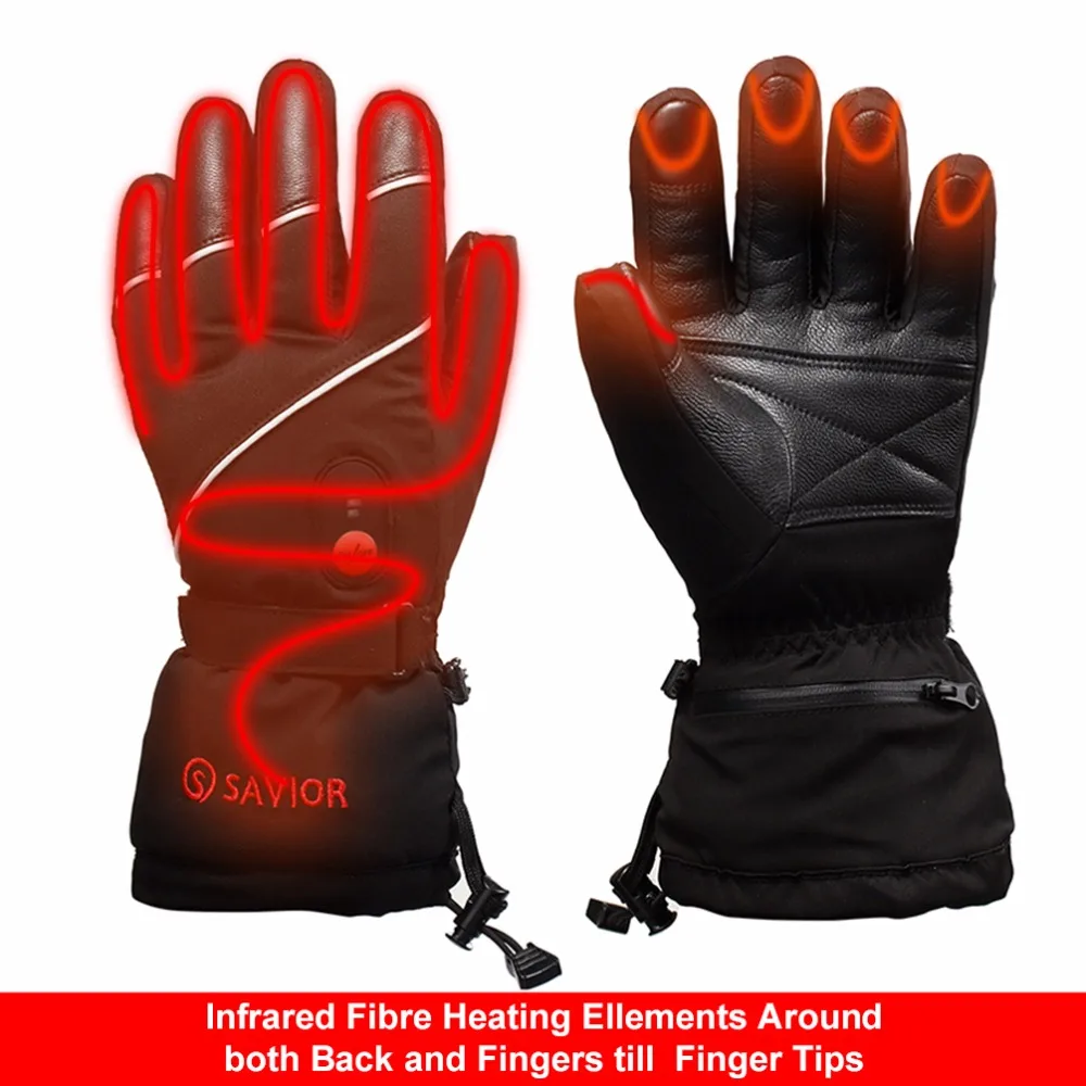 Fingers Heating Gloves 7.4V 2200MAH Electric Heat Waterproof Outdoor