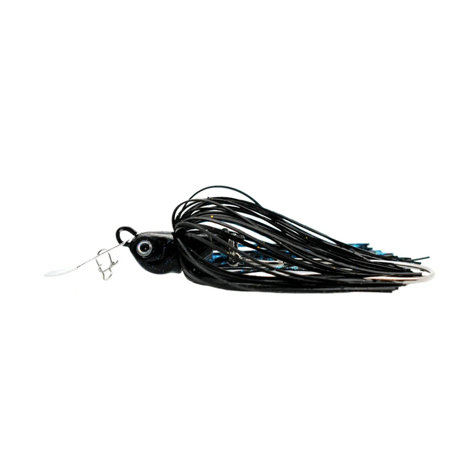 

Vertvie 1PCS 7cm/10g Fishing Lure Rubber Jig Compound Bait Finness Chatter Spinner Spoon Artificial Jigs Head Hook