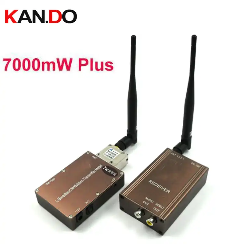 7W + передача изображения беспроводной приемопередатчик 1,3G Видео Аудио передатчик приемник 1300mhz FPV передатчик 1,3G беспилотный передатчик - изображение