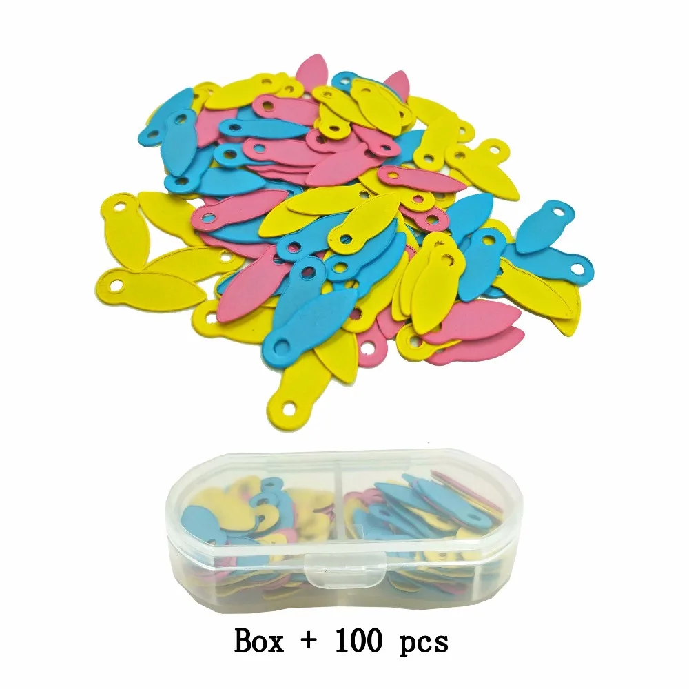 

100Pcs + Box 6 Colors Brads For Rotating Locks Buttons Diy Photo Frame Decoration Brads Embellishment Decoration Scrapbooking