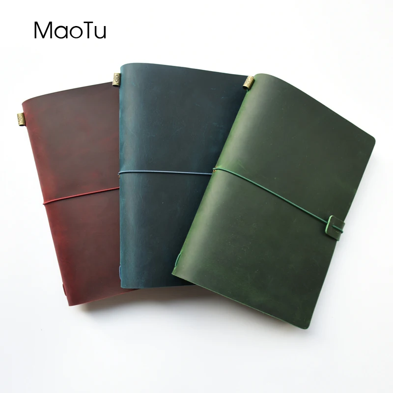 

FREE SHIPPING Handmade Vintage Traveler's Notebook Genuine Leather Cover Diary Journal School Gift