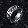 Anillo de cadena giratorio de plata de acero inoxidable anillo de personalidad estilo punk para hombre ► Foto 1/6