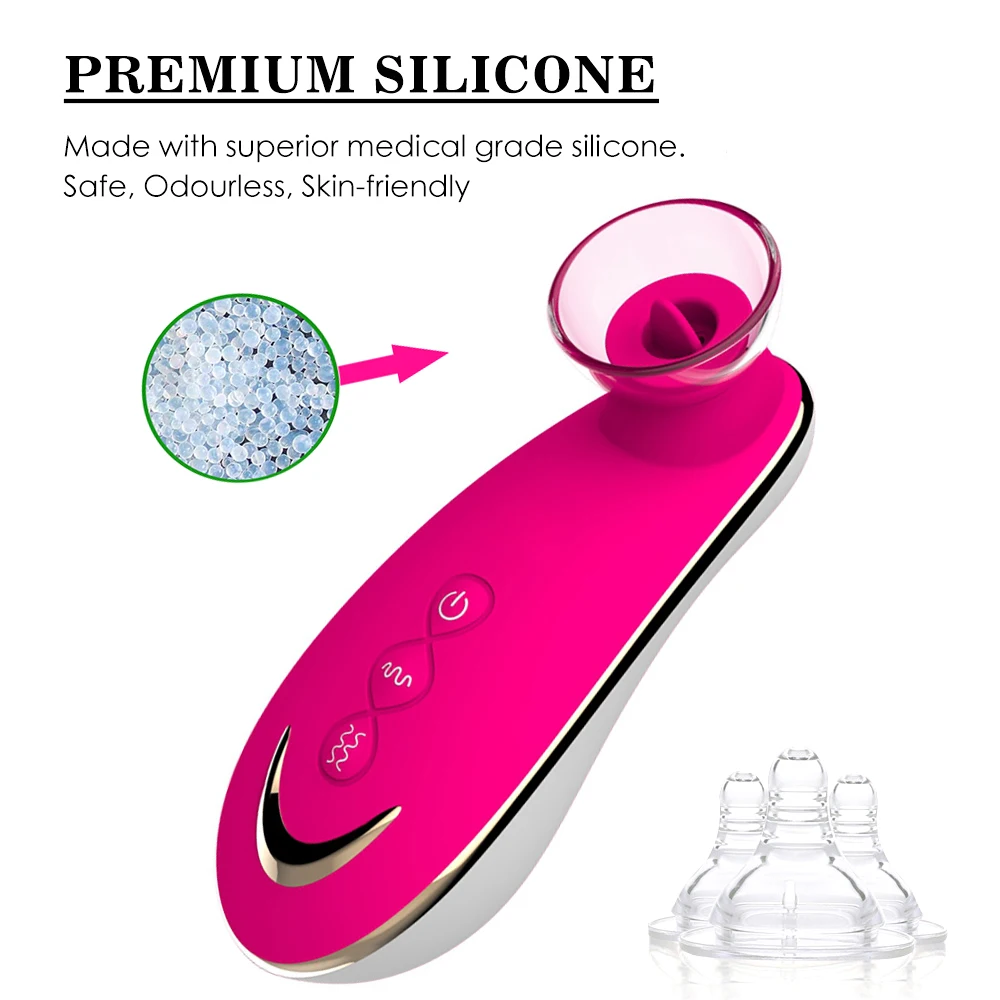 Oral Clitoris Sucking Stimulator Tongue Vibrator Nipple Sucker Breast Enlarge Massager Vibrator Sex Toys for Women Adult Product (2)