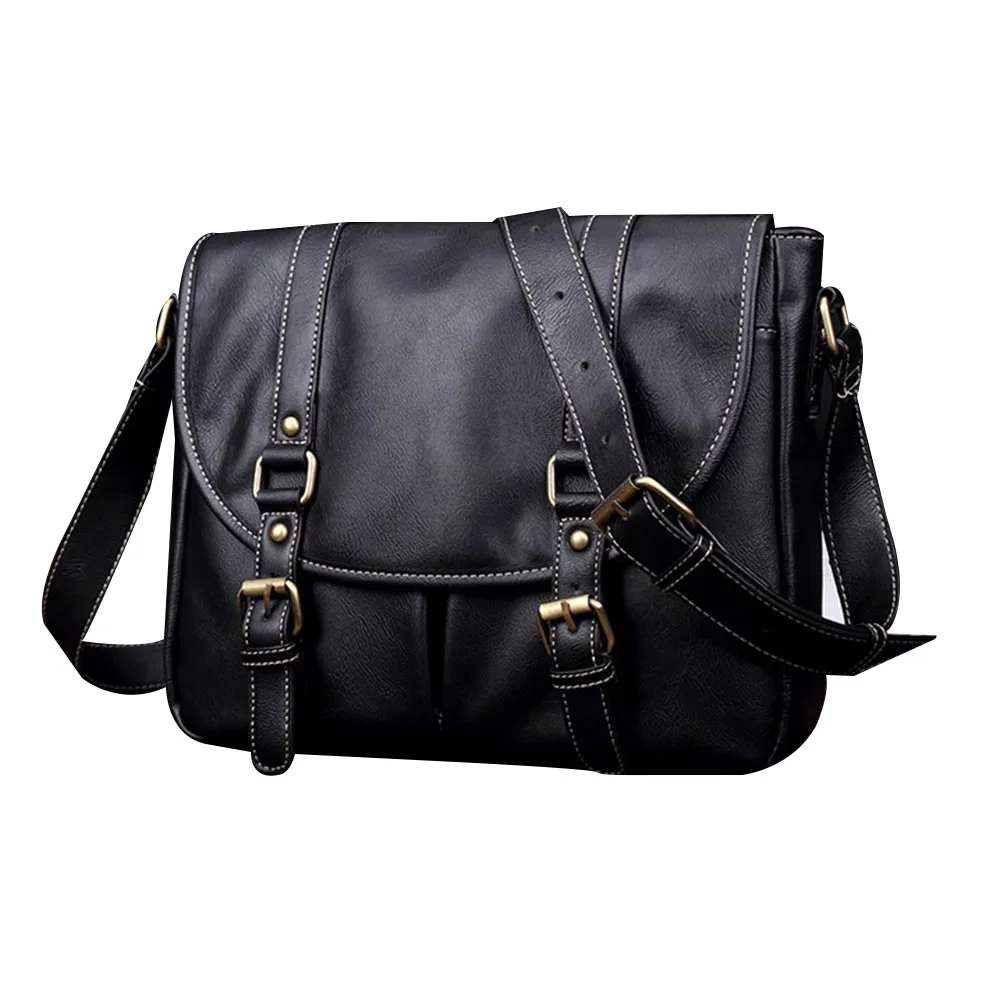 

Travel Bag Casual Business Leather Men Bag Black Fashion Messenger Crossbody Bags PU Coffee Male Duffel Bag Travel Organizers
